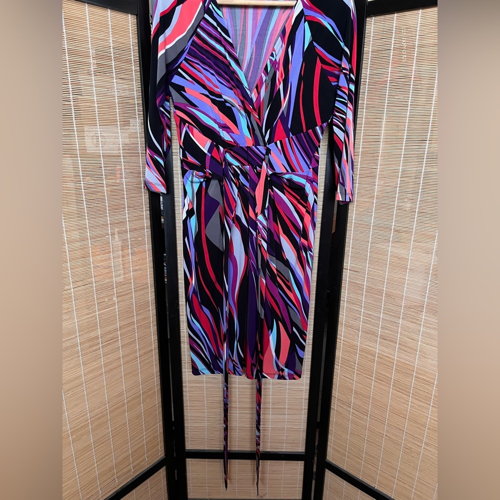 Jones Studio Multicolor Long Sleeve Dress